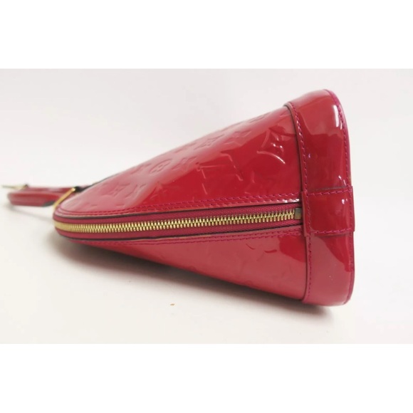 LOUIS VUITTON VERNIS PATENT LEATHER MONOGRAM ALMA GM RED GHW - Picture 6 of 13